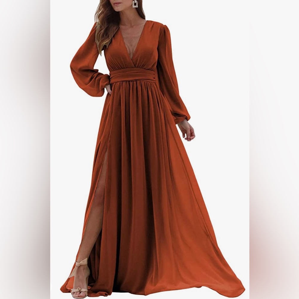 Sexy V Neck Chiffon Bridesmaid Dresses🌹